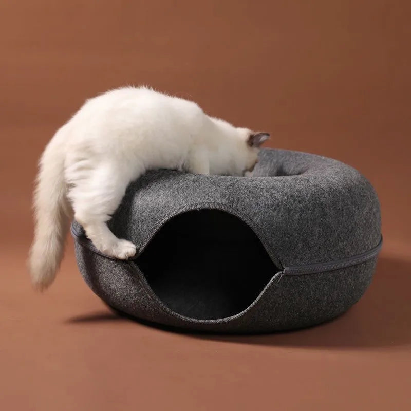 Donut Pet Bed Interactive Tunnel