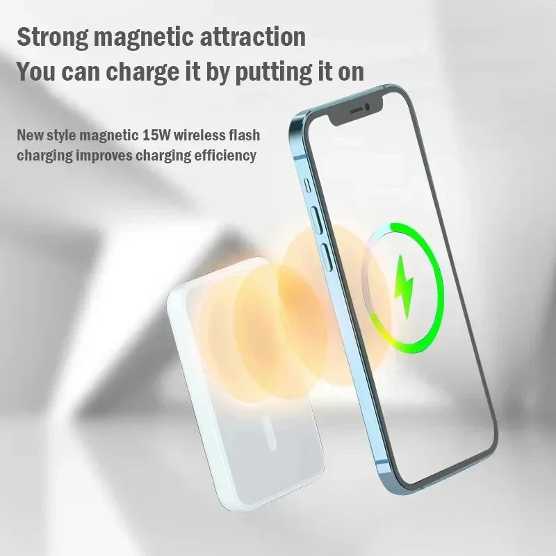 Magnetic Wireless Power Bank External Portable Battery Pack For iPhone 11 12 13 14 15 Pro Max Mini