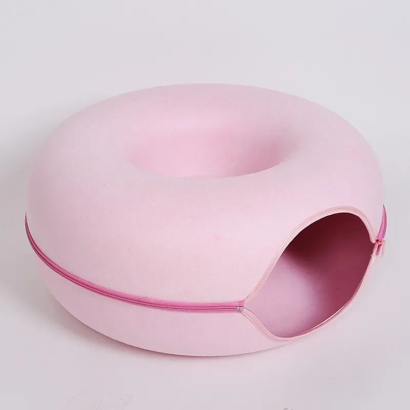 Donut Pet Bed Interactive Tunnel