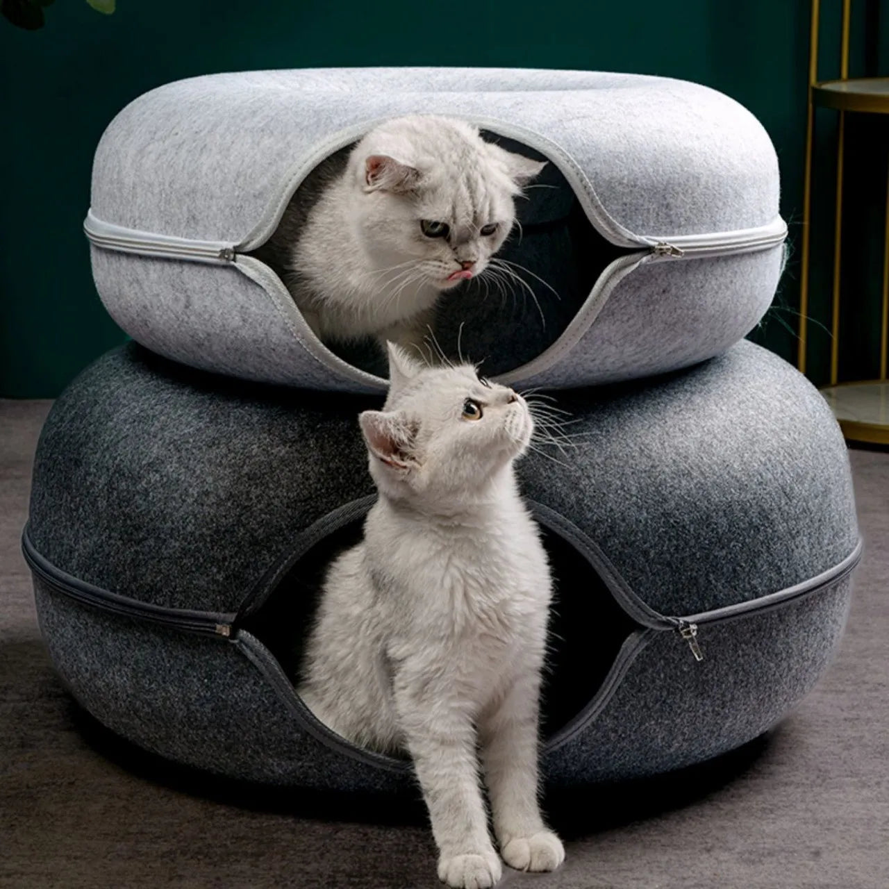 Donut Pet Bed Interactive Tunnel