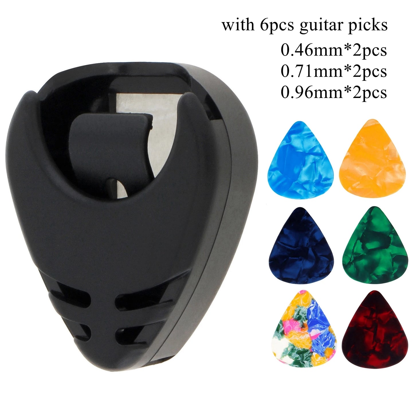 Black Plastic Stick on Guitar Pick Holder