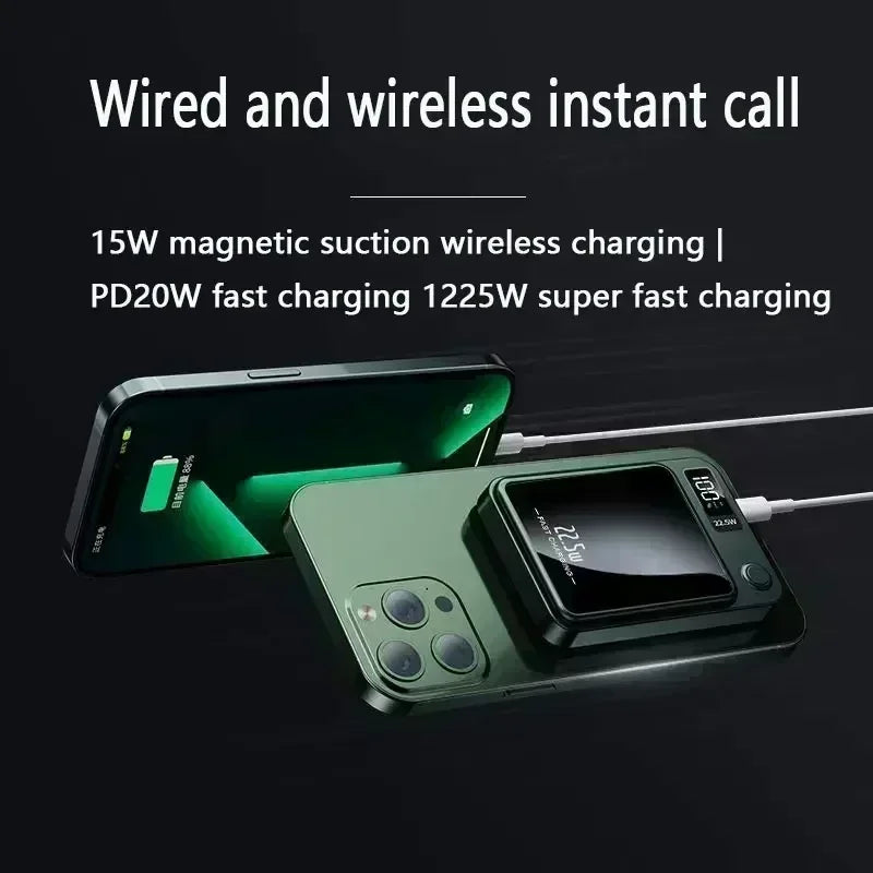 300000 mAh Magnetic Wireless Portable Power Bank For iPhone, Samsung.