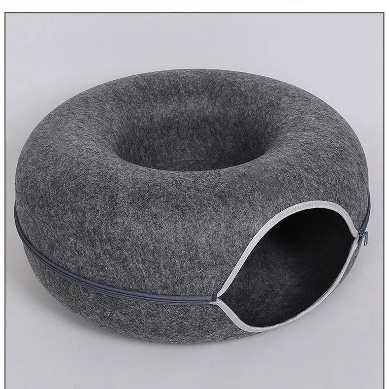 Donut Pet Bed Interactive Tunnel