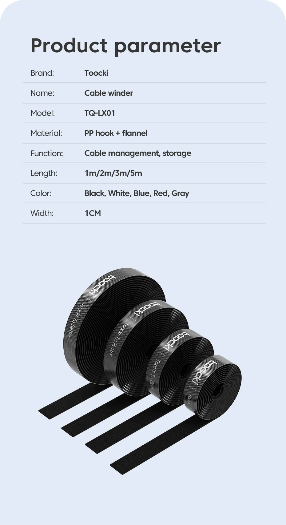 Toocki Cable Organizer Wire Winder