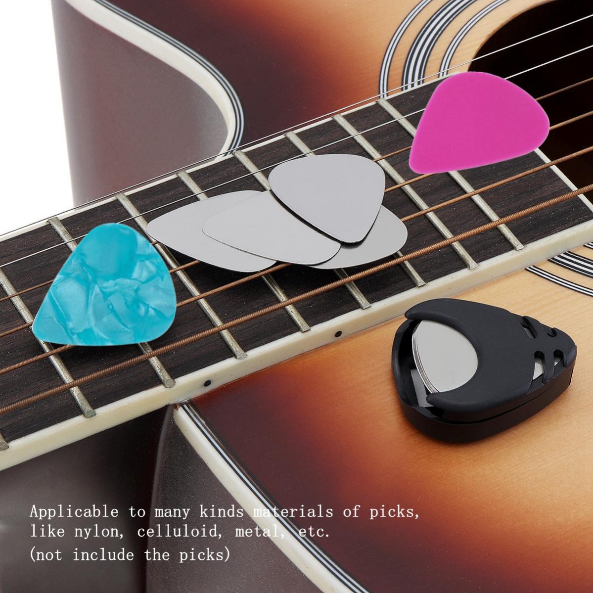 Black Plastic Stick on Guitar Pick Holder