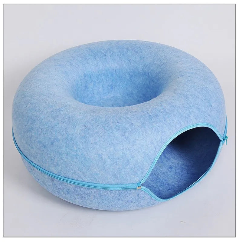 Donut Pet Bed Interactive Tunnel