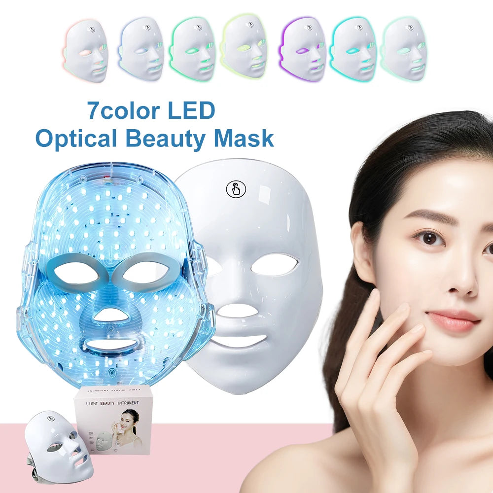 Anti Acne 7 Colors LED Facial Mask Photon Therapy