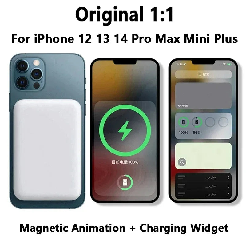 Magnetic Wireless Power Bank External Portable Battery Pack For iPhone 11 12 13 14 15 Pro Max Mini