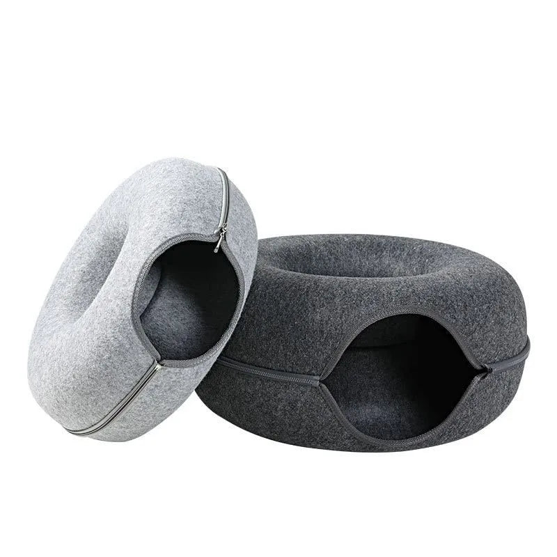 Donut Pet Bed Interactive Tunnel