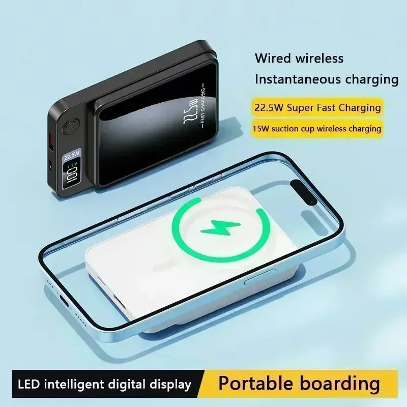 300000 mAh Magnetic Wireless Portable Power Bank For iPhone, Samsung.