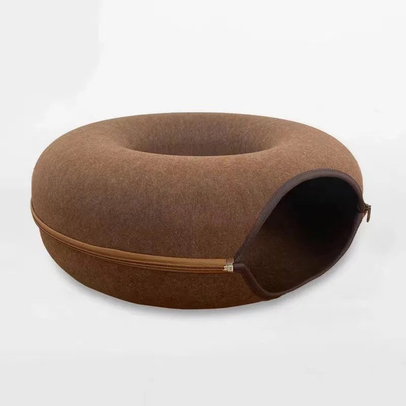 Donut Pet Bed Interactive Tunnel